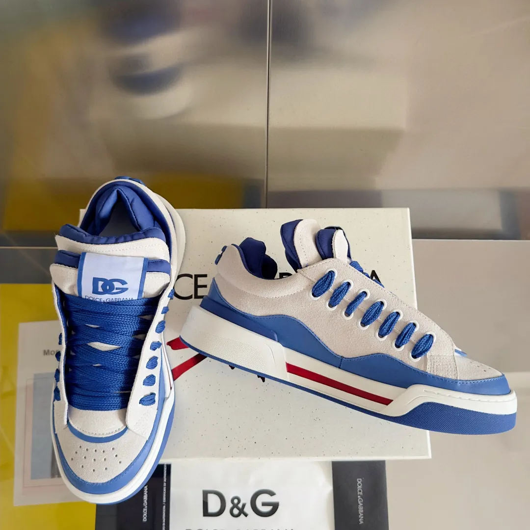 Factory price: 458💰D&G's latest Cushion series casual sports shoes, dad shoes, running shoes, original purchase and development, production, handmade, but always looking to the future. The new Cushion sneakers feature a two-tone suede upper accented by a mesh contrasting printed DG cross logo on the side. The lightweight, grippy rubber outsole is innovatively designed to provide excellent performance, while the jacquard label adds timeless style. Exquisite packaging at the delivery counter🛍📦 ▪️ Fabric: Original custom-made first-layer cowhide ▪️ Lining: Original custom-made breathable towel lining ▪️ Sole: Original open-molded rubber material ▪️ Bottom thickness: 3.5CM ▪️ Size: Men's 38-44, customized 45